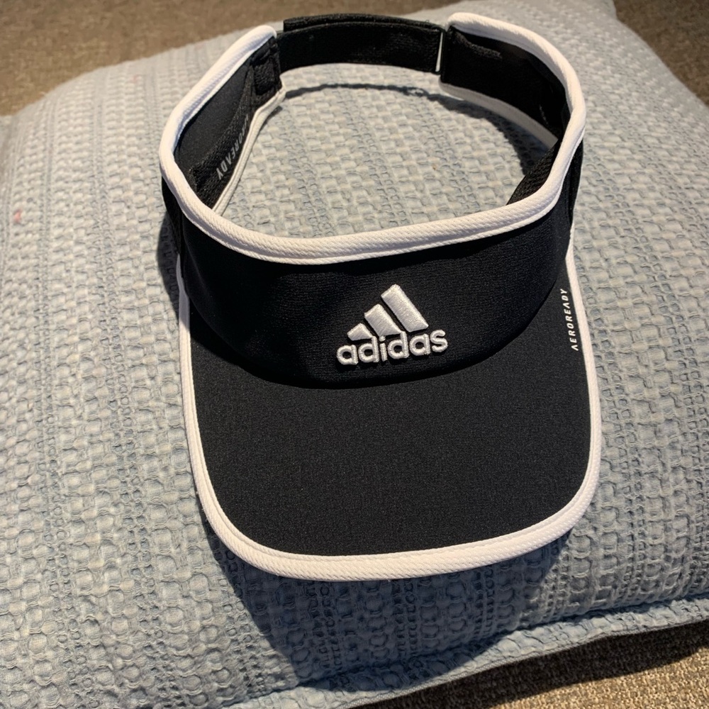 Adidas Black and White Sports Visor
